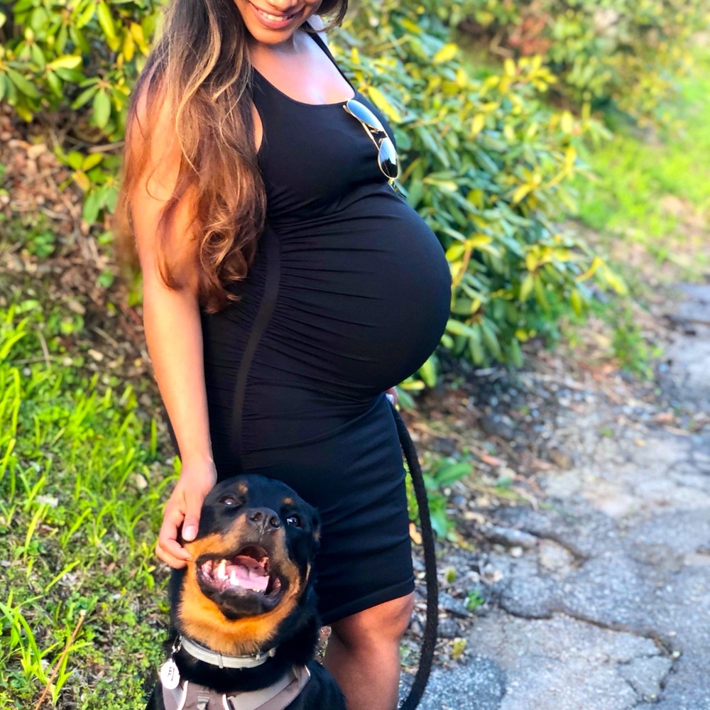 BLANQI Maternity Racerback Tank Dress - Black - worn only once for pictures.